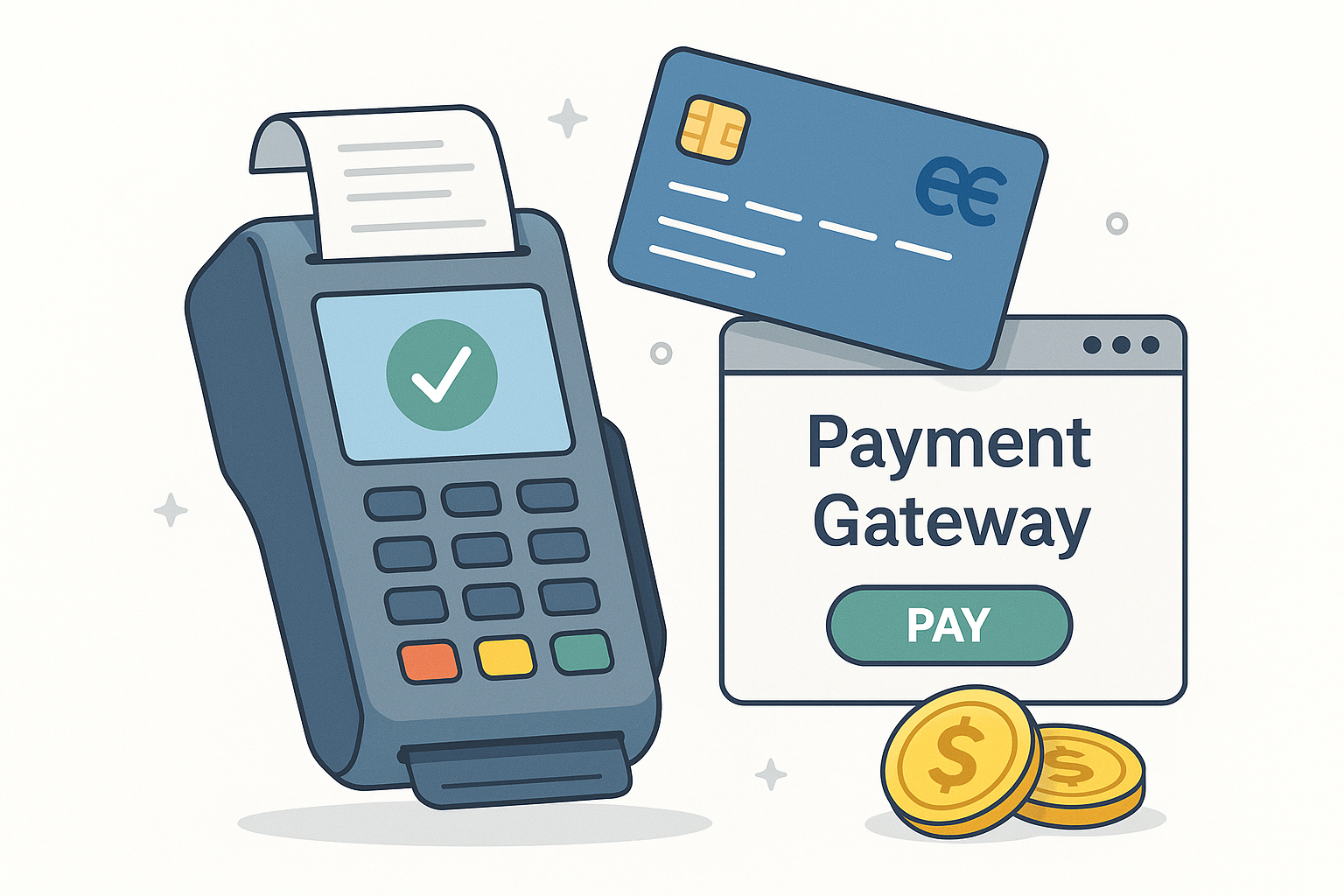 Card payment machine and online payment gateway for secure in-store and online transactions